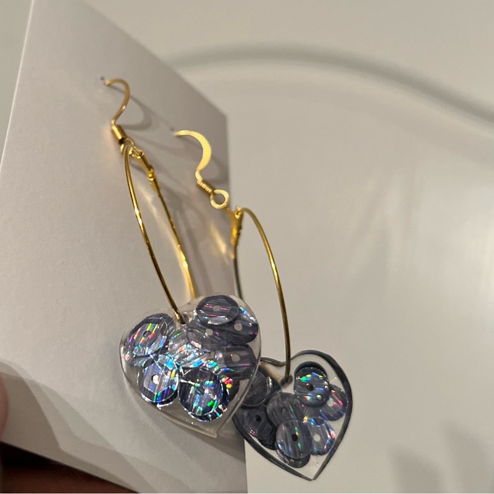 Sequin & Gloss Hoop Artesian Handcrafted Earrings